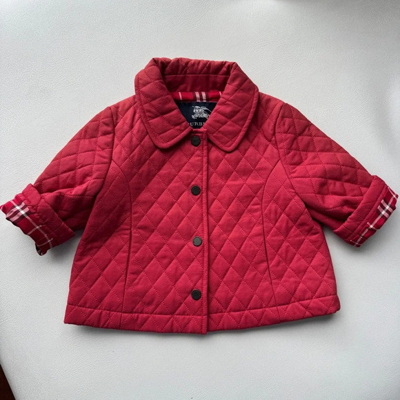 Vest jacket 3/6 months lightly fleeced Burberry red for boys and girls - Picture 1 of 3